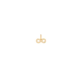 14k Single Midi Bitty Pavé Diamond Infinity Charm