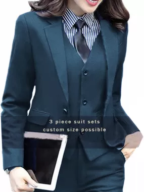 3 Piece Elegant Formal Business Lady Office Suit Set Work Wear