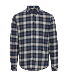 Blend Checked long-sleeved shirt 20713289 194024 blue-beige