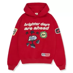 Broken Planet Brighter Days Are Ahead Ruby Red Hoodie