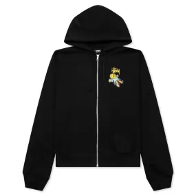 Dollie Zip Hoodie - Black