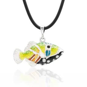 Glass Enamel Trigger Fish Pendant