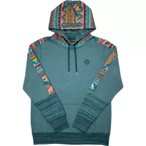 'Hooey' Women's Canyon Pattern Hoody - Teal