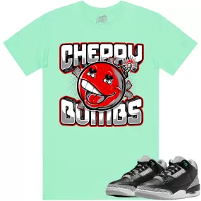 Jordan 3 Green Glow 3s Shirt to Match - RED CHERRY BOMBS