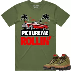 Jordan 9 Beef Broccoli 9s Shirt to Match - RED PMR