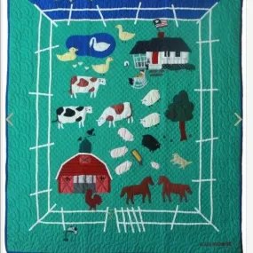 JudiBoissonOld McDonald Farm Quilted Blanket