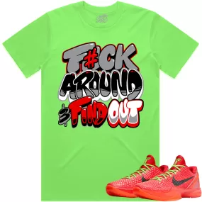 Kobe 6 Reverse Grinch 6s Shirt to Match - RED F#CK