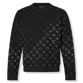 Louis Vuitton LV Monogram Gradient Fil Coupe Black Sweatshirt