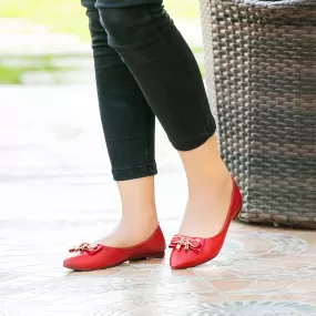 Maroon Casual Pumps 090849