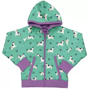 Maxomorra Horse Organic Cotton Reversible Zip Hoodie