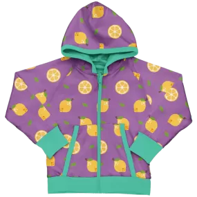 Maxomorra Lemon Organic Cotton Reversible Zip Hoodie