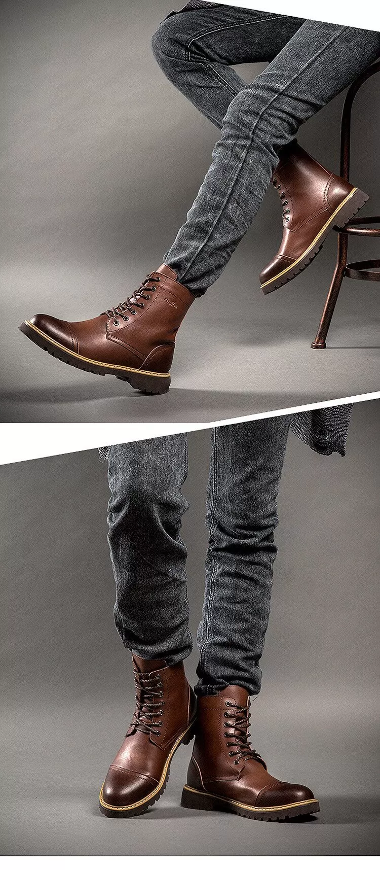 Men Casual Leather Boots