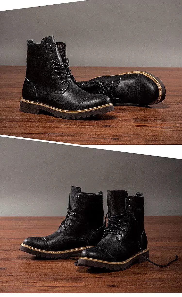 Men Casual Leather Boots