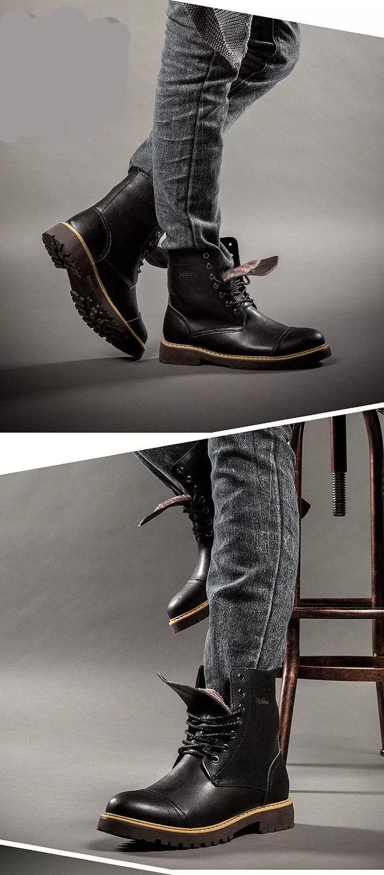 Men Casual Leather Boots