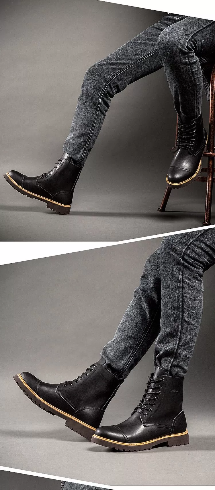 Men Casual Leather Boots