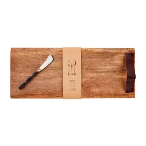 Mud Pie Leather Handle Serving Board