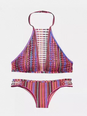 Multi-color Hollow Out Bikini Sets