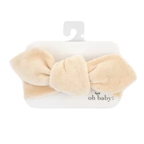 oh baby! Cotton Terry Tie Turban - Natural