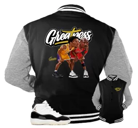 Retro 11 Gratitude Varsity Jacket - Greatness - Black