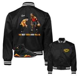 Retro 7 Citrus Satin Jacket - The Best - Black