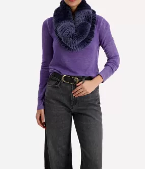 Rex Rabbit Funnel Scarf in Indigo