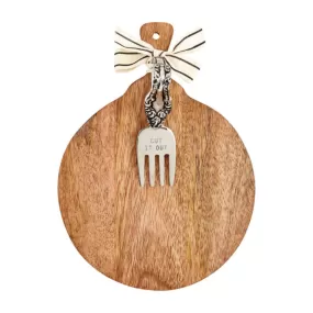 Round Cheese Board and Utensil Set