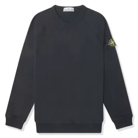 Stone Island Fleece Badge Sleeve Sweatshirt Navy