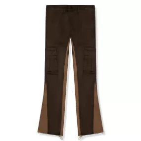 Suavo World Cargo Flare Trousers Brown