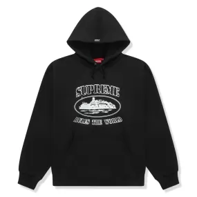 Supreme x Corteiz Rule The World Black Hoodie