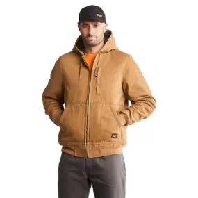 Timberland PRO Men's Gritman Lined Canvas Hooded Jacket - Dark Wheat TB0A1VB4D02